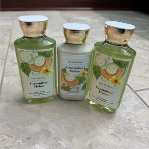 Bath & Body Works Cucumber Melon Trio - 2 Body Wash, 1 Lotion